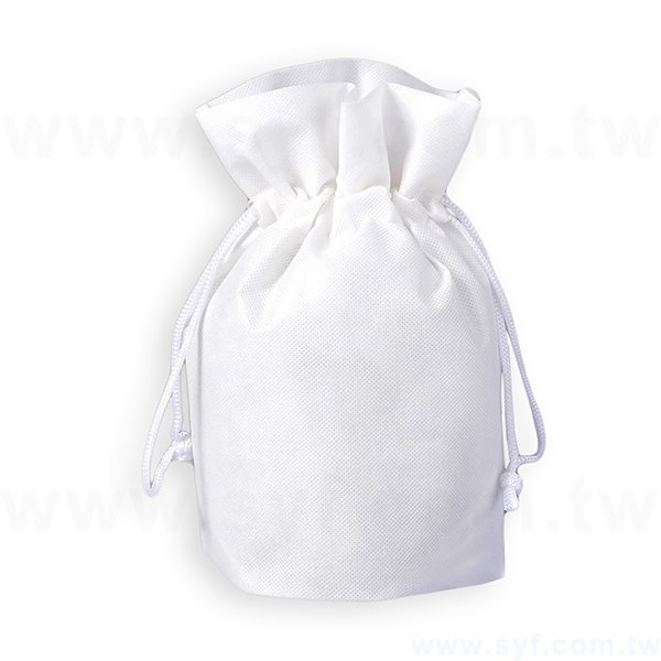 不織布束口袋-厚度80G-尺寸W21*H25*D11.5-單色單面-可客製化印刷LOGO_1